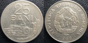 Romania 1966 - 25 bani, circulata