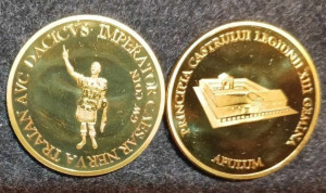 Romania 2023 - Imperator Traian, medal comemorativ aurit