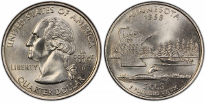 SUA 2005D - 25 cents, circulata - Minnesota