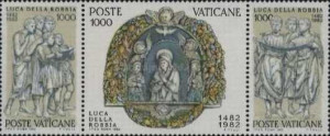 Vatican 1982 - 500th artist Luca Della Robia, serie neuzata