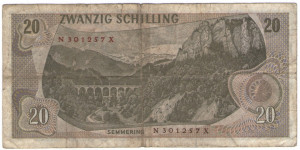Austria 1967 - 20 schilling, circulata
