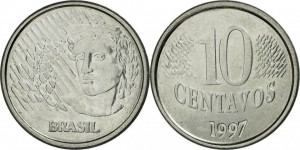 Brazilia 1997 - 10 centavos, circulata
