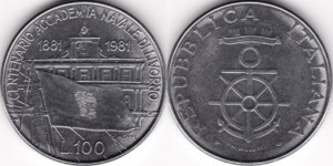 Italia 1981 - 100 lire, circulata - comemorativa