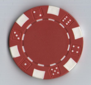 Jeton Poker - rosu, 40 mm