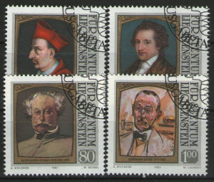 Liechtenstein 1981 - picturi cu personalitati, serie stampilata