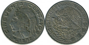 Mexic 1970 - 50 centavos, circulata