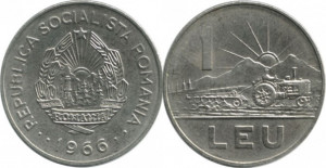 Romania 1966 - 1 leu, circulata