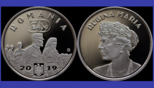 Romania 2019 - 50 bani, regina Maria, Proof