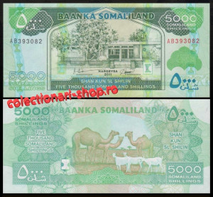 Somaliland 2011 - 5000 shillings, necirculata