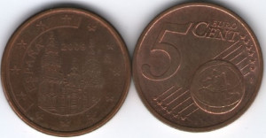 Spania 2009 - 5 eurocenti, circulata