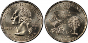 SUA 2000P - 25 cents, circulata - South Carolina