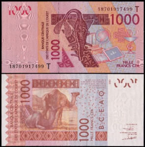 Togo 2003 - 1000 franci, necirculata