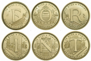 Ungaria 2021 - 5 forinti, 75 de ani forintul - set monede de 6, necirculate