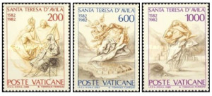 Vatican 1982 - 400th Saintress Theresia of Avila, serie neuzata