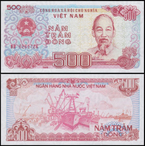 Vietnam 1988 - 500 dong, necirculata