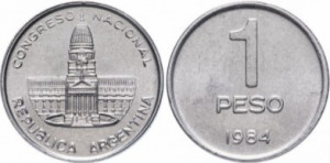 Argentina 1984 - 1 peso, circulata