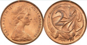 Australia 1966 - 2 cents, circulata