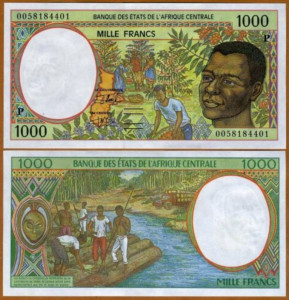 Ciad 2000 - 1000 francs, necirculata