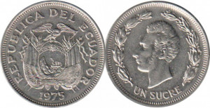 Ecuador 1975 - 1 sucre, circulata