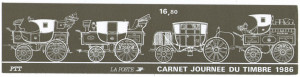 Franta 1986 - ziua marcii postale, 6 neuzate in carnet filatelic