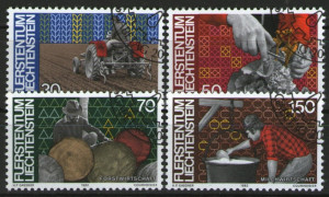 Liechtenstein 1982 - munca, serie stampilata