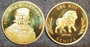 Romania 2023 - Legiunea romana Apulum, medal comemorativ aurit