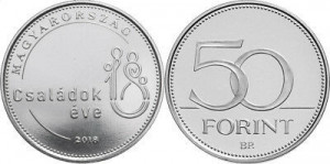 Ungaria 2018 - 50 forint, Anul Familiei - necirculata