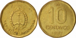 Argentina 1987 - 10 centavos, circulata