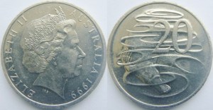 Australia 1999 - 20 cents, circulata