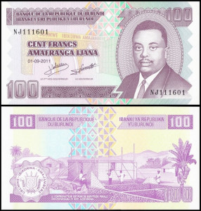 Burundi 2011 - 100 francs, necirculata