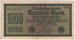 Germania 1922 - 1000 Reichmark, circulata