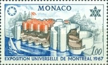 Monaco 1967 - Târgul Mondial la Montreal, neuzata