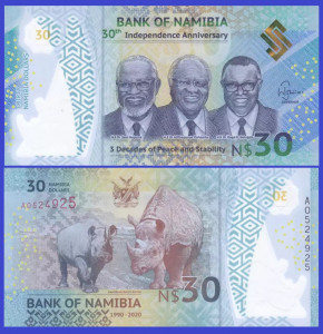 Namibia 2020 - 30 dollars, necirculata