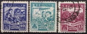 Romania 1955 - Palatul Pionierilor din Bucureşti, serie stampilata