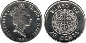 Solomon Islands 2008 - 20 cents, necirculata