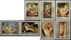 Ungaria 1974 - picturi nuduri, serie neuzata