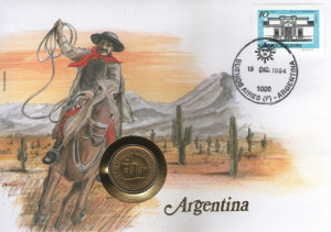 Argentina 1993 - FDC cu moneda 50 centavos, necirculata