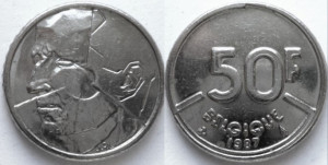 Belgia 1987 - 50 francs, circulata