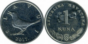 Croatia 2017 - 1 kuna, circulata