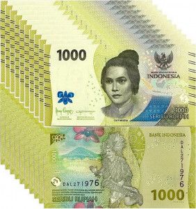 Indonezia 2022 - 1000 rupiah, necirculata (10 bucati)
