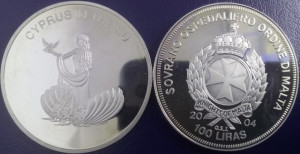 Malta 2004 - 100 lire, proof - Cipru in UE