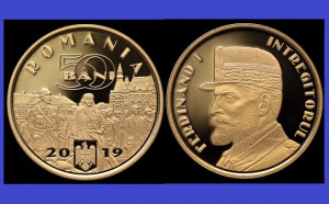 Romania 2019 - 50 bani, Desăvârșirea Marii Uniri – Regele Ferdinand I, Proof