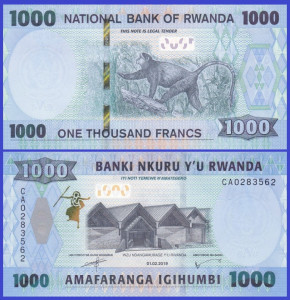 Rwanda 2019 - 1000 francs, necirculata
