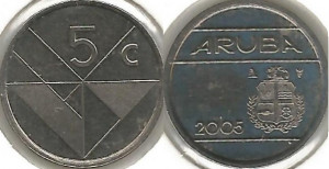 Aruba 2005 - 5 cents, necirculata