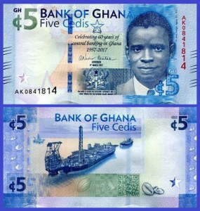 Ghana 2017 - 5 cedis, necirculata