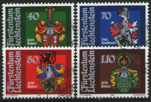 Liechtenstein 1982 - steme, serie stampilata