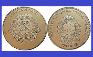 Malta 2004 - 100 lire, proof - Estonia in UE