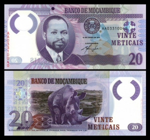 Mozambic 2011 - 20 meticais, necirculata