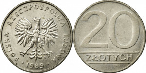 Polonia 1989 - 20 zloty, circulata