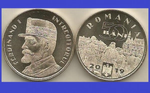 Romania 2019 - 50 bani, Desăvârșirea Marii Uniri – Regele Ferdinand I, UNC